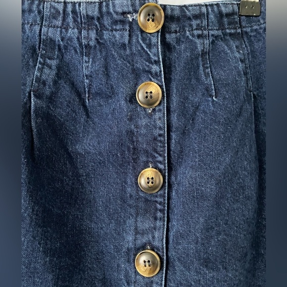 Naf Naf Denim Button Front Mini Skirt, Size 38, Y2K Style Denim Skirt - Picture 3 of 9